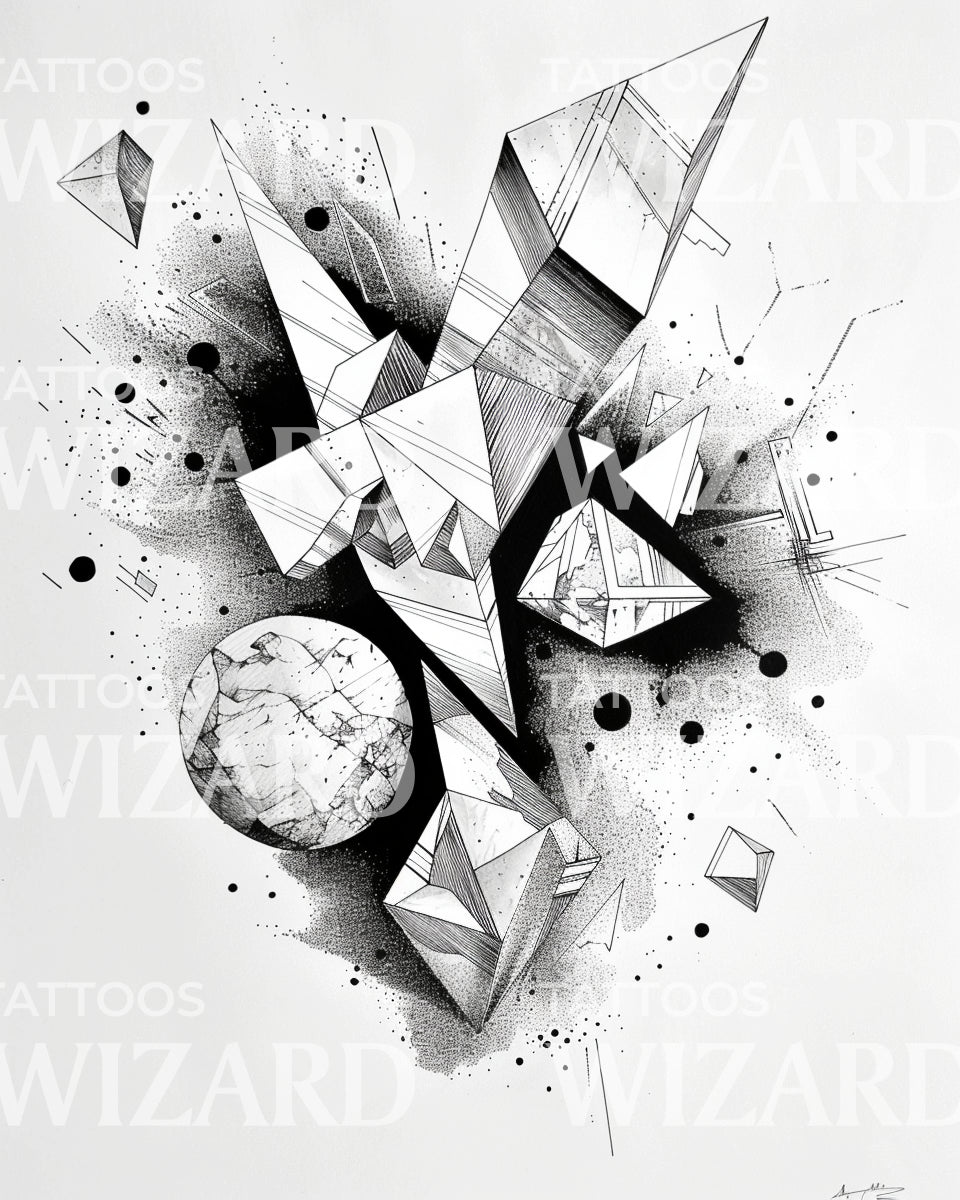Spellbound Geometric Shapes Tattoo Design