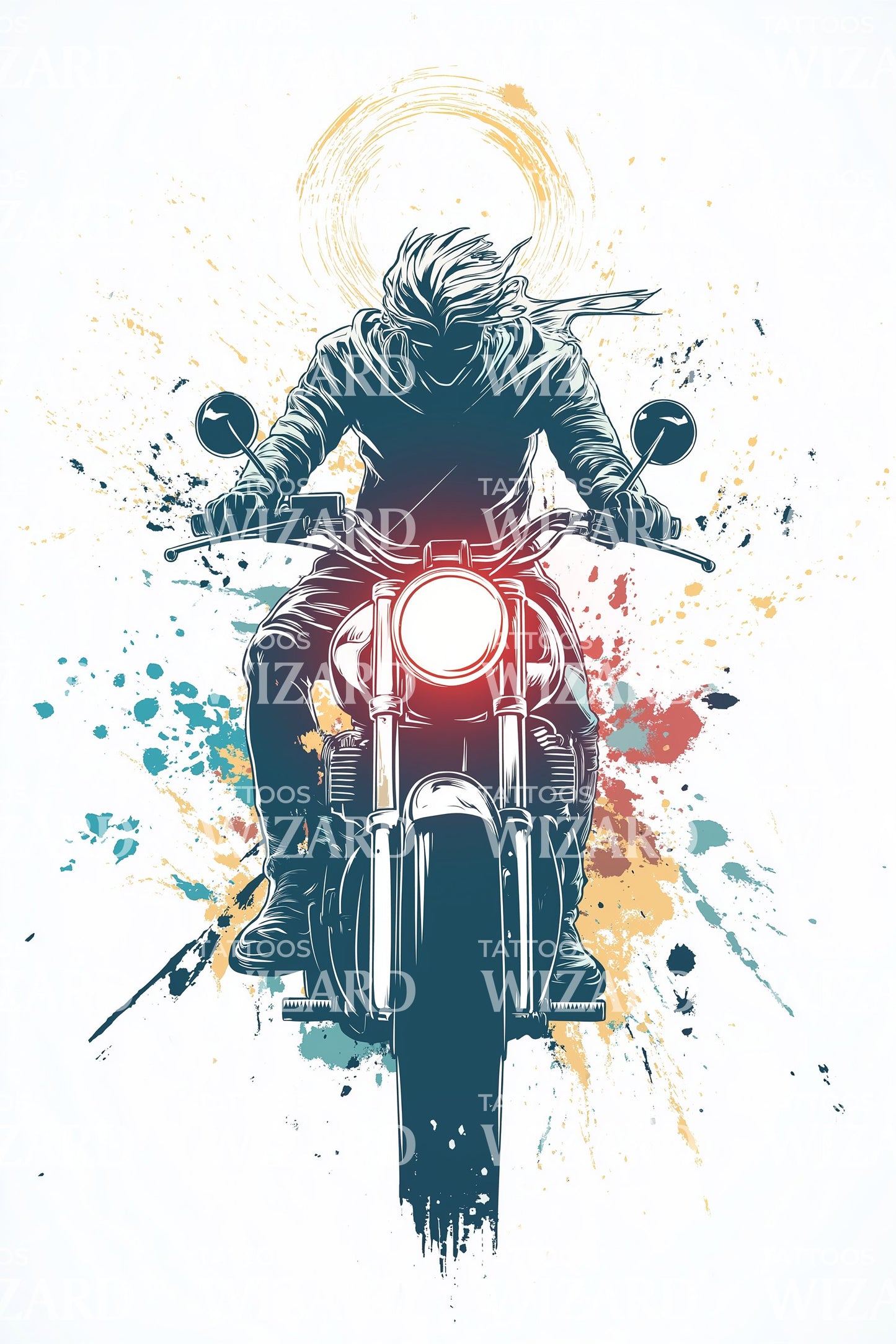 Splatter Street Rider Tatuering Design