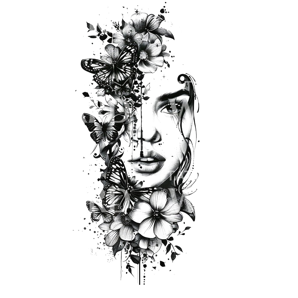Spring Metamorphosis Tattoo Design