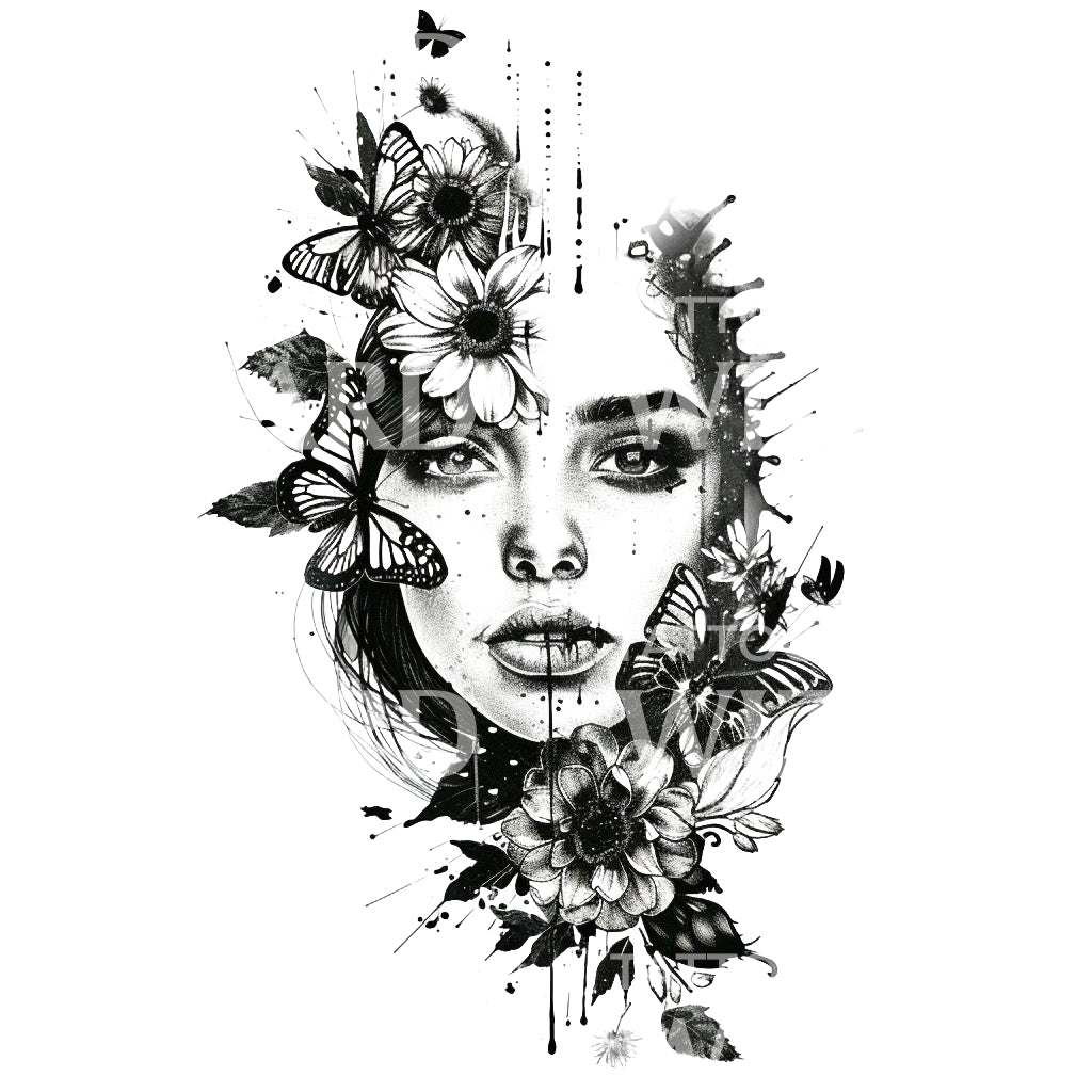 Spring Renewal Tattoo Design
