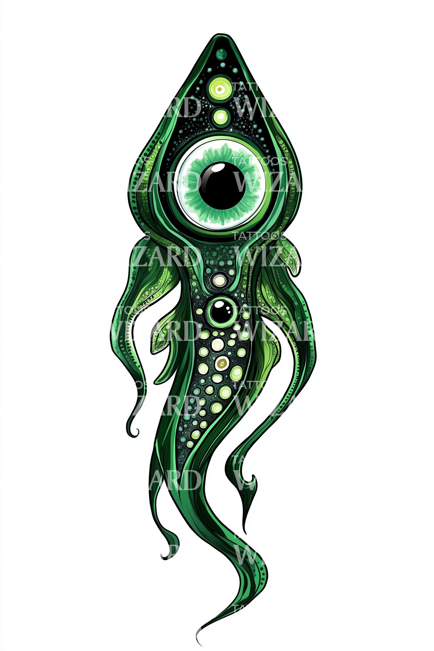 Squid Eye Entity Tattoo Design