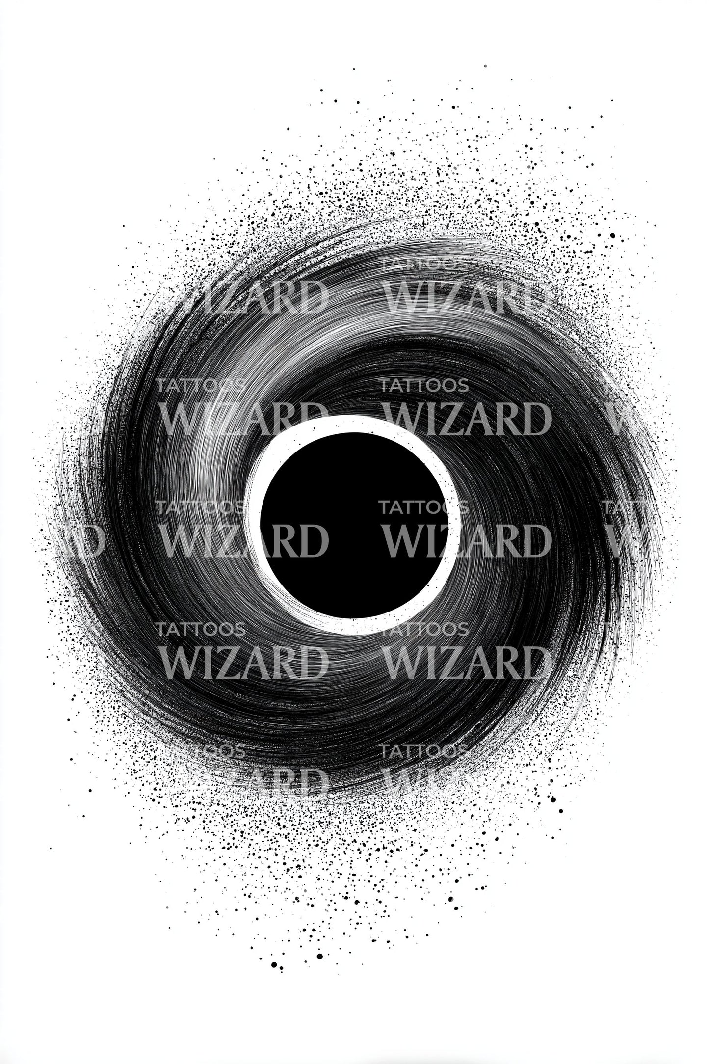 Starburst Void Ring Tattoo Idea