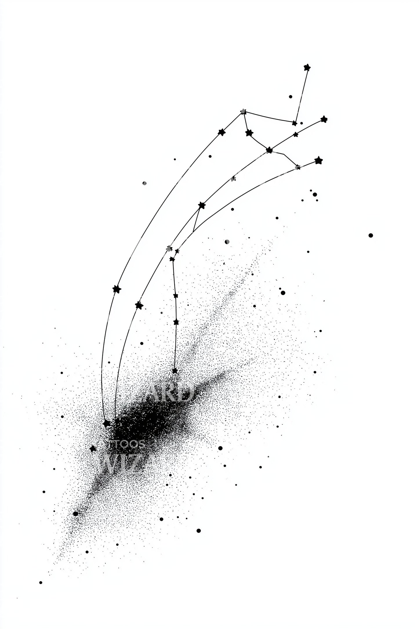 Design tetování výbuchu souhvězdí Starfield
