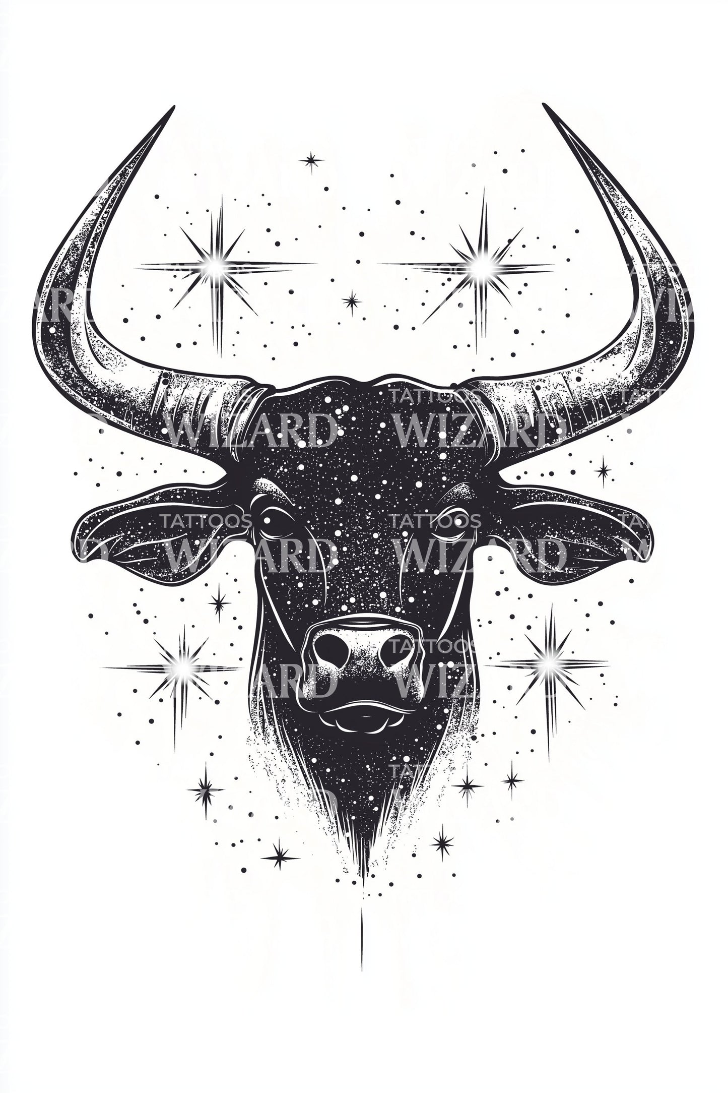 Starry Taurus Emblem Tattoo Idea