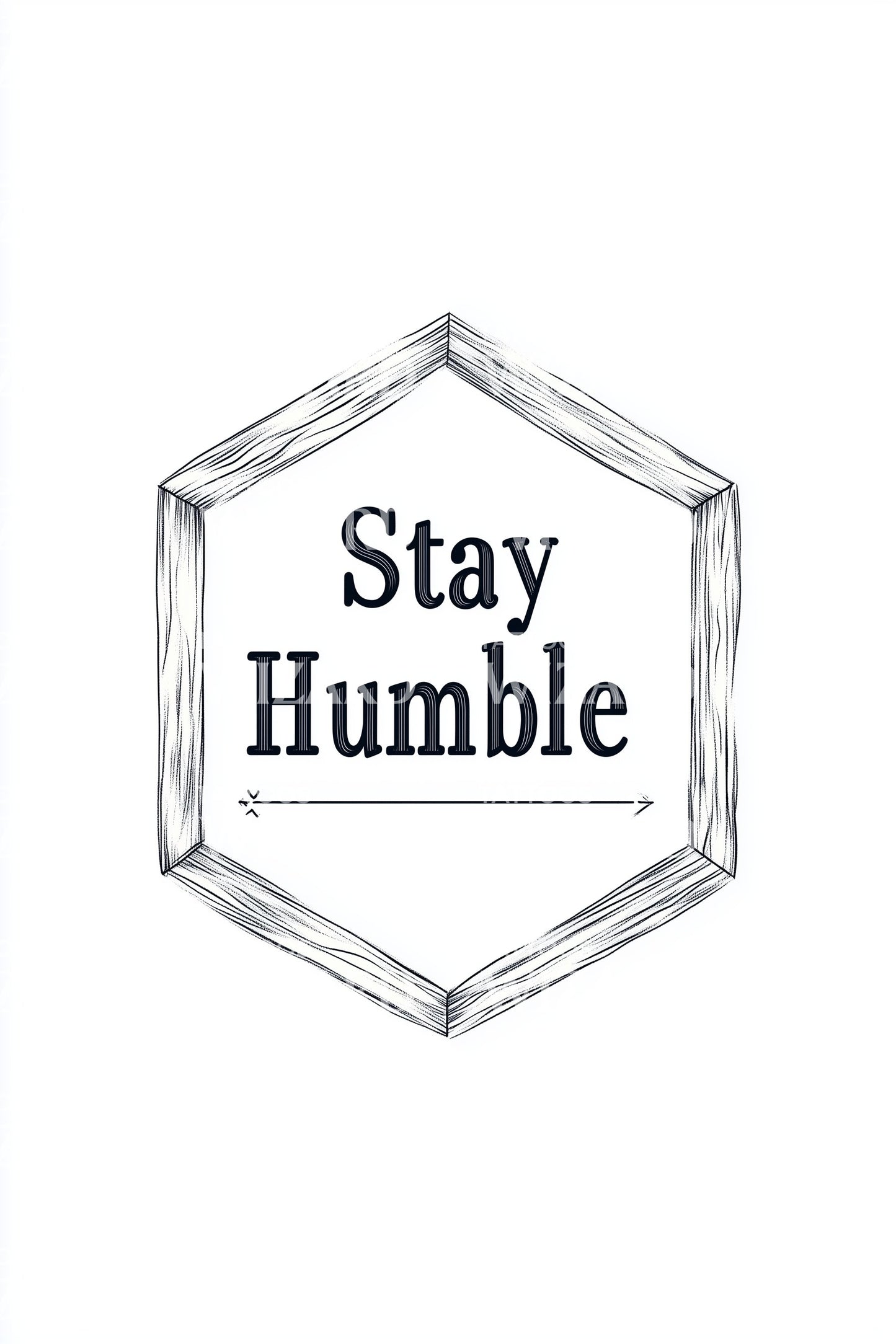 Stay Humble Hex Badge Tattoo Design