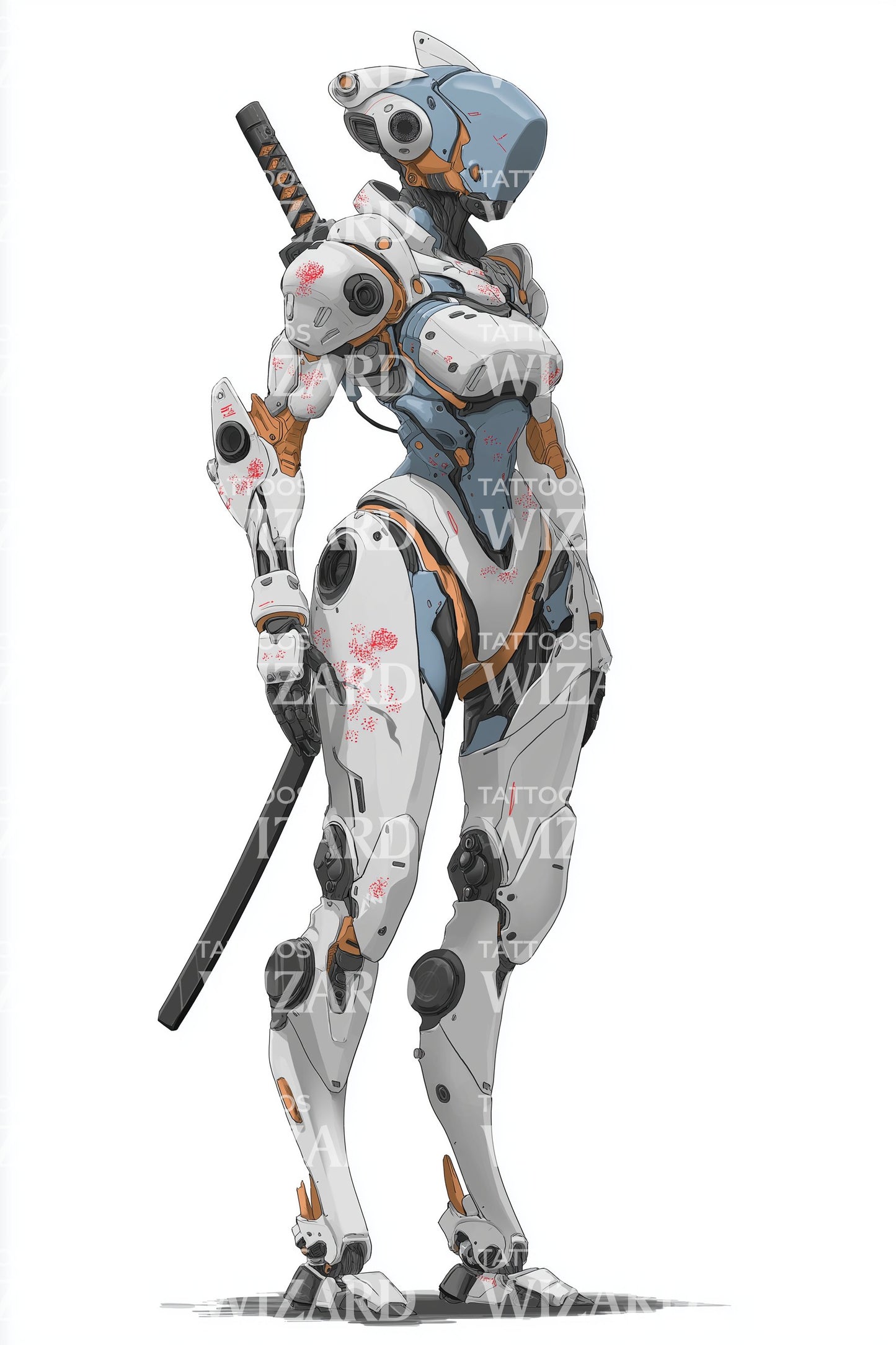 Design Tatuaggio Cyborg Lama Stealth