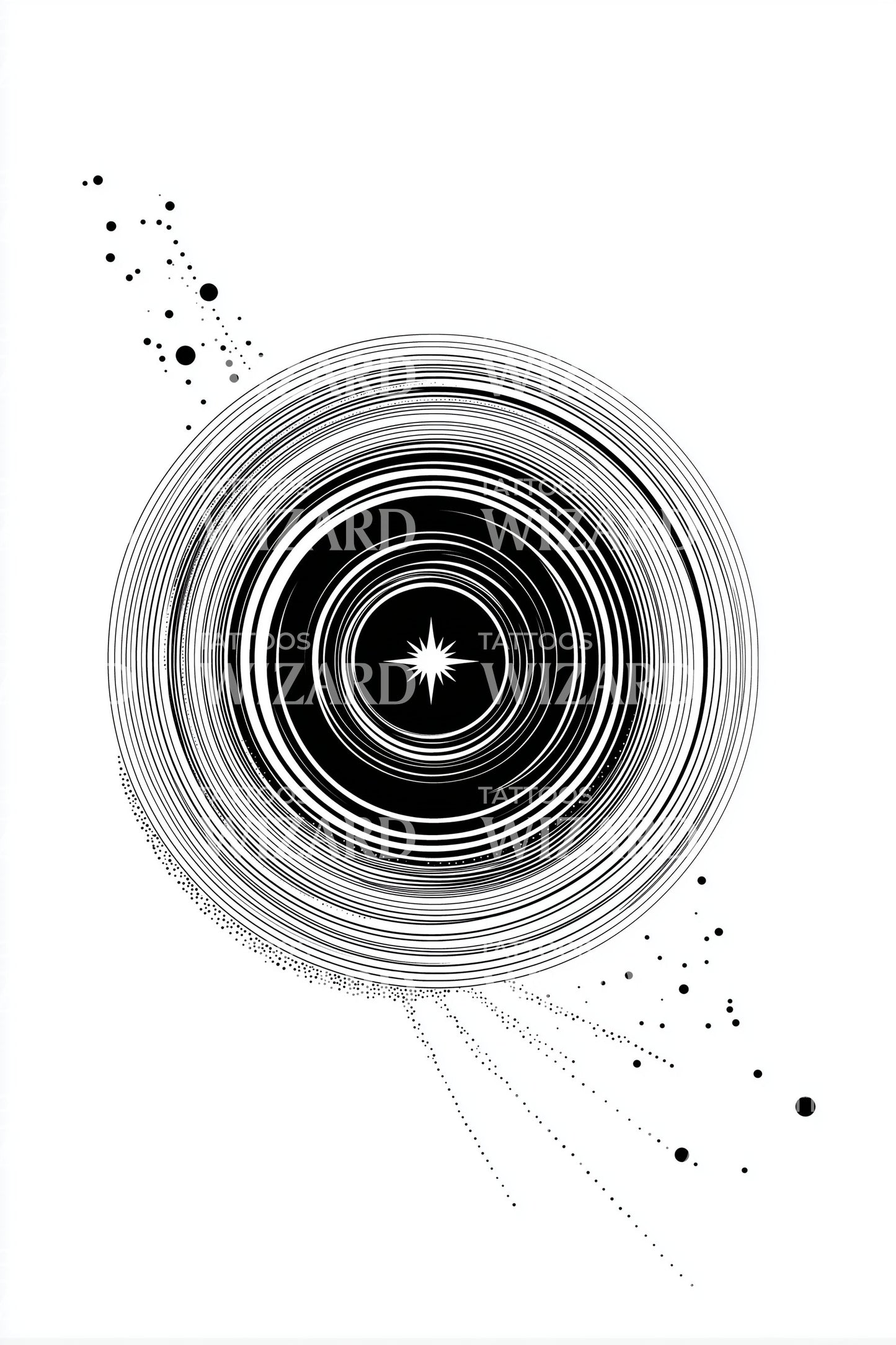 Sterrenwervel Echo Tatoeage Ontwerp