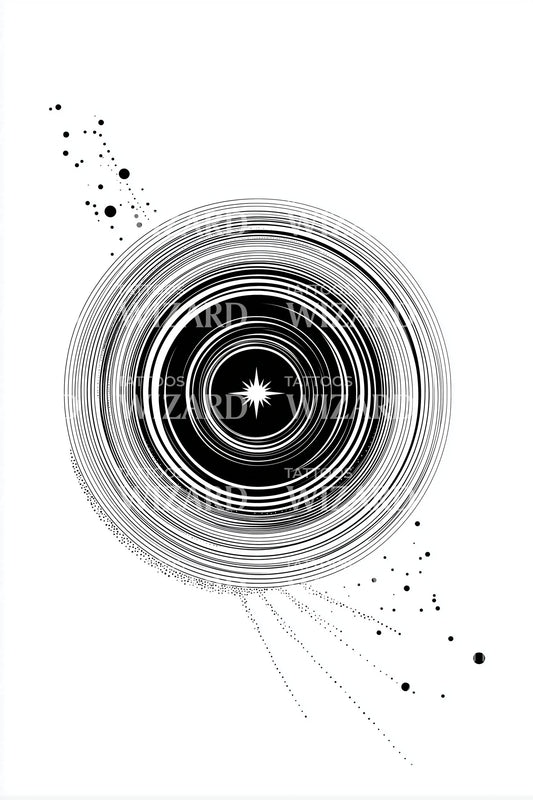 Stellar Spiral Echo Tattoo Design