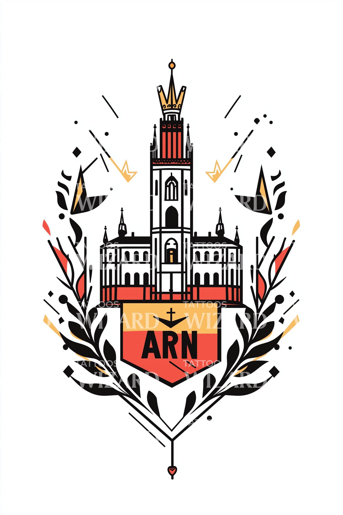 Stockholm ARN Crest Tattoo Design