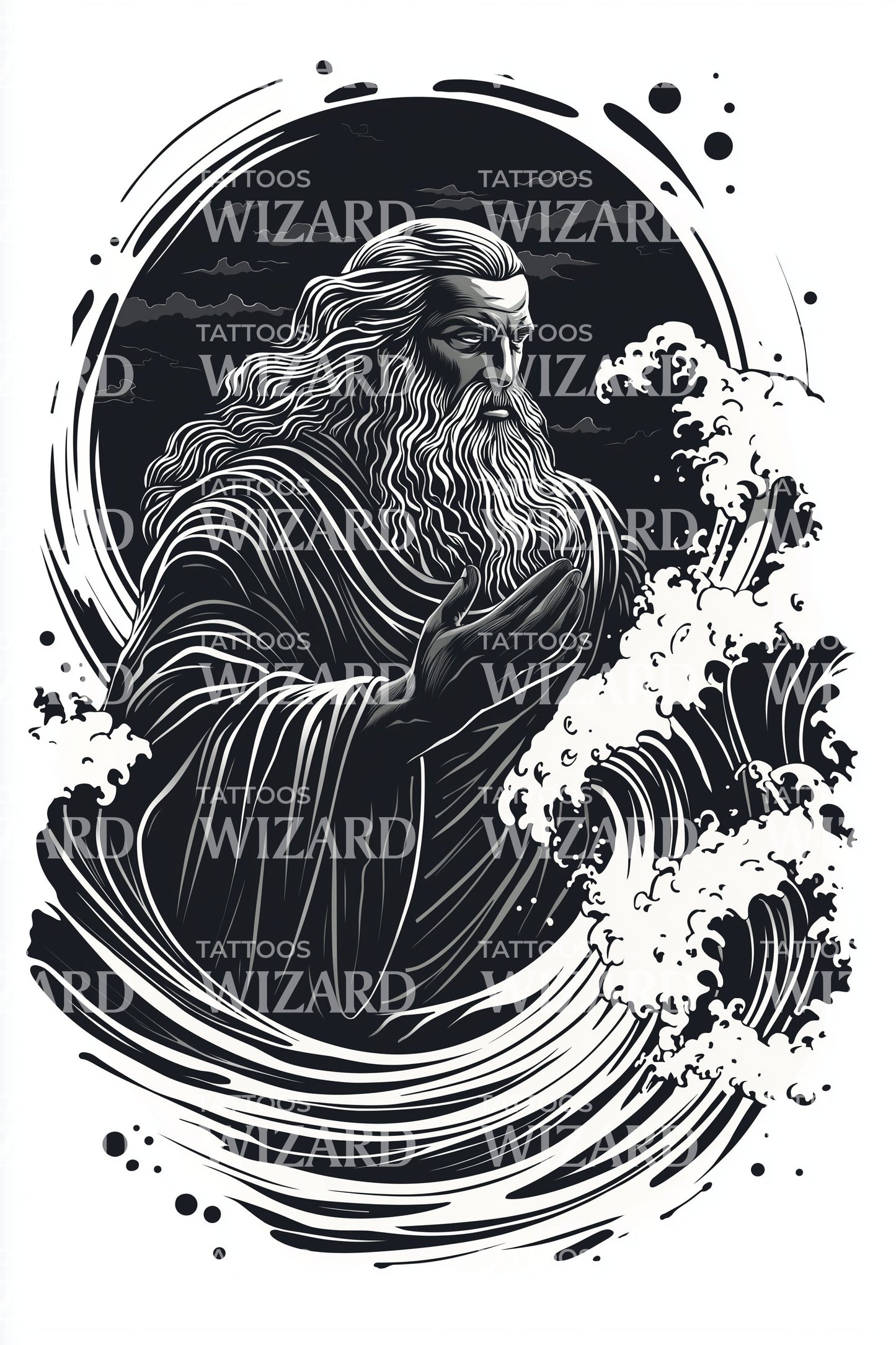 Návrh tetování Bouřkový bůh Tempest