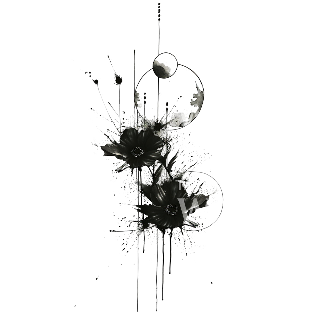 Strength and Resilience Abstract Tattoo Design