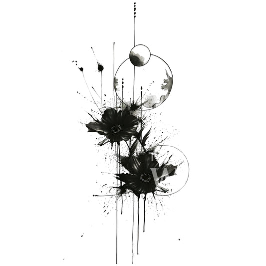 Strength and Resilience Abstract Tattoo Design