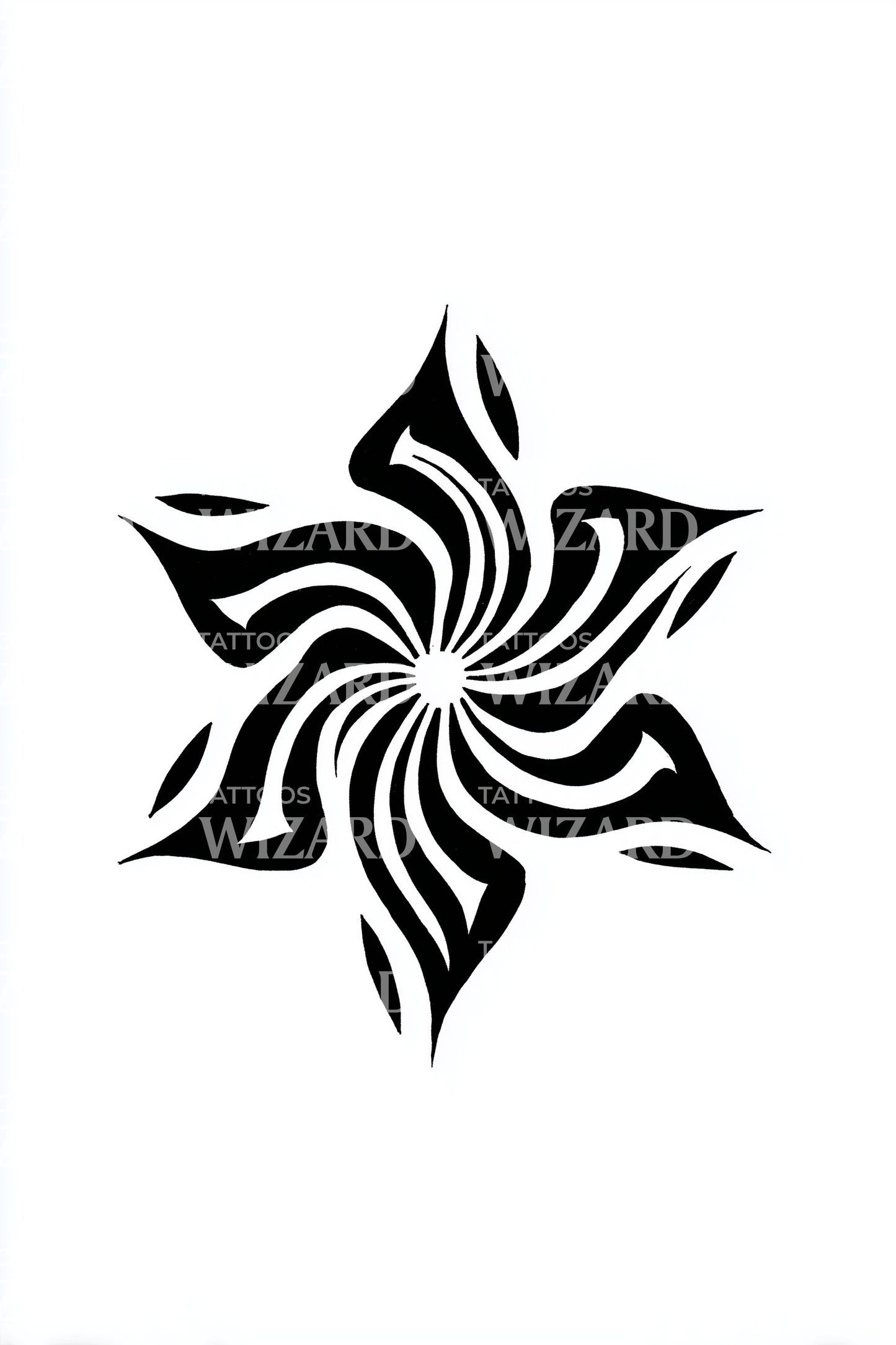 Desenho de Tatuagem Espiral Giratória Listrada