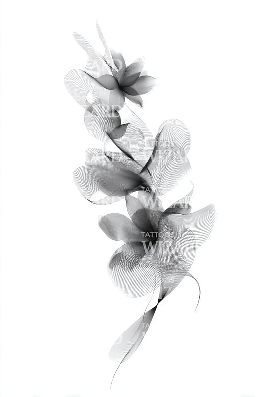 Illustrazione di Tatuaggio con Stelo di Eucalipto Sottile