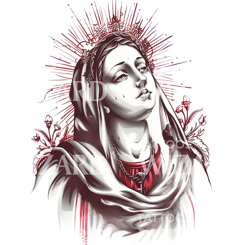 Suffering Saint Tattoo Design