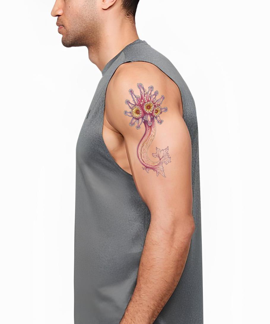 Sunburst Sea Anemone Tattoo Idea