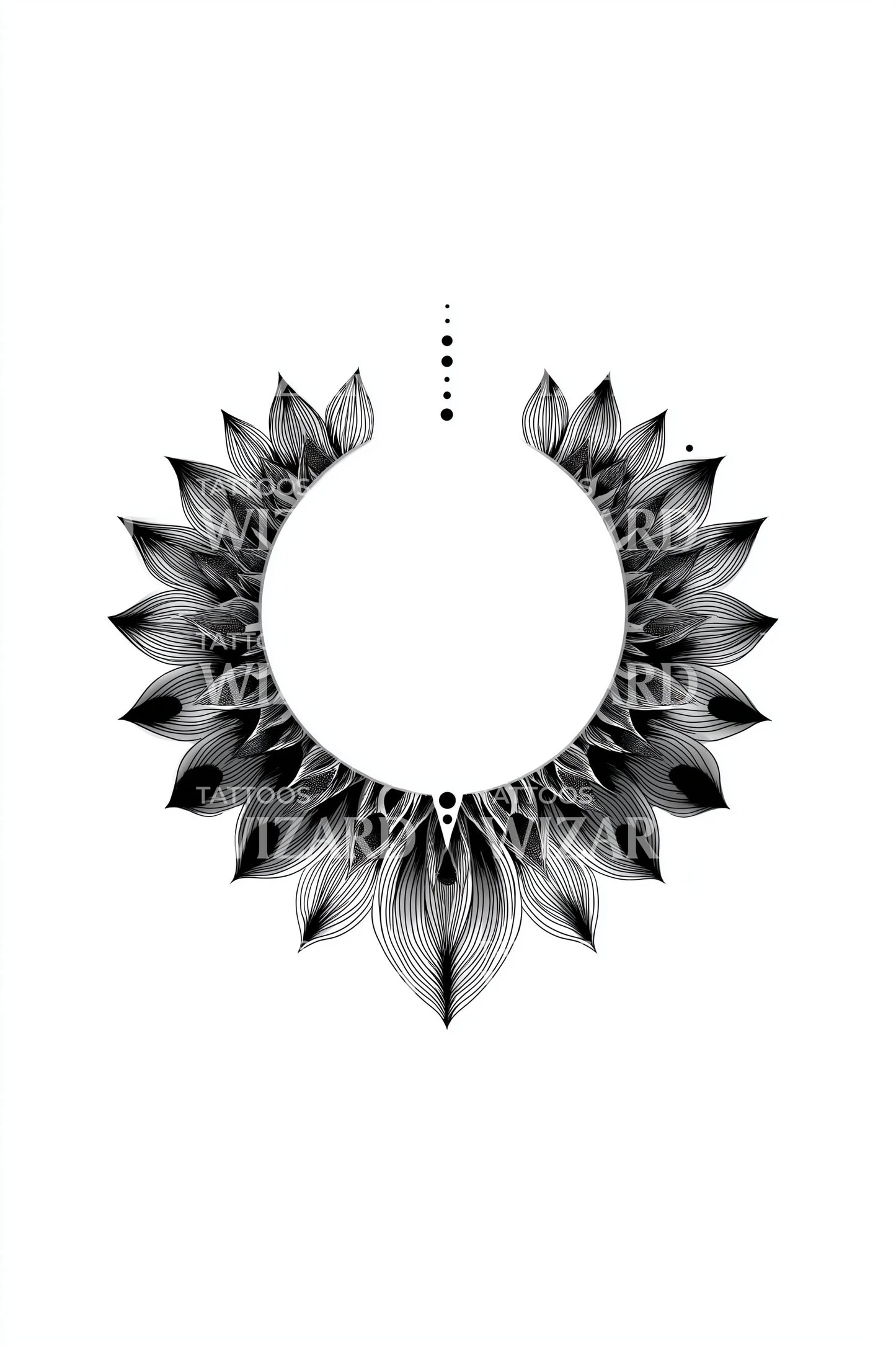 Sunray Circle Mandala Tattoo Design