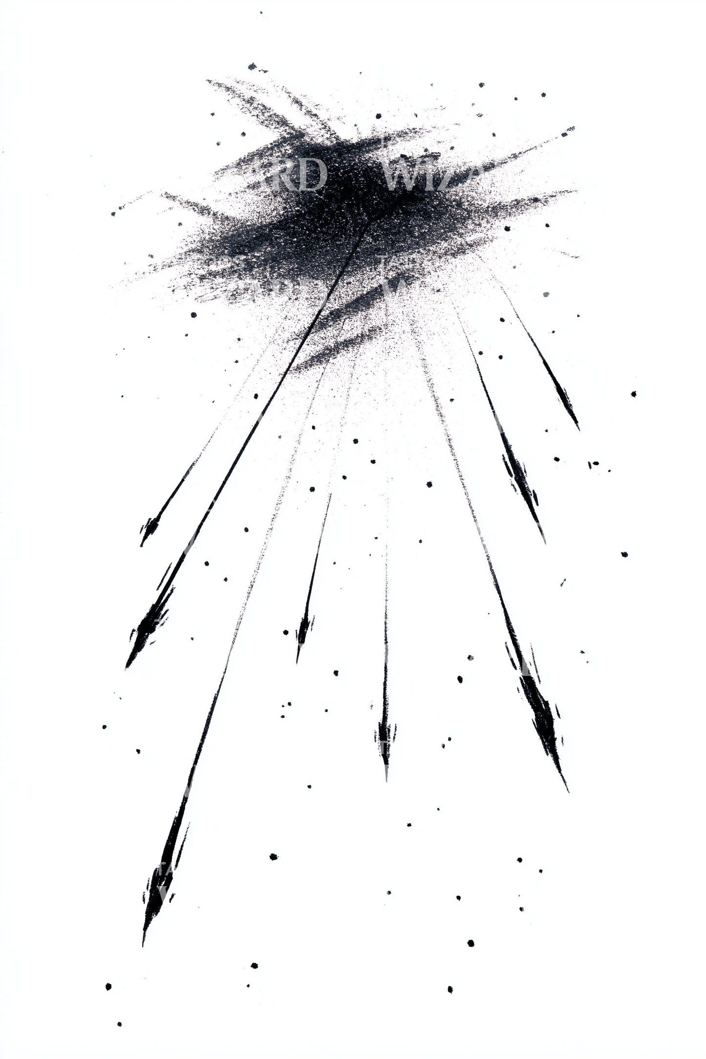 Supernova Burst Lines Tattoo Illustration