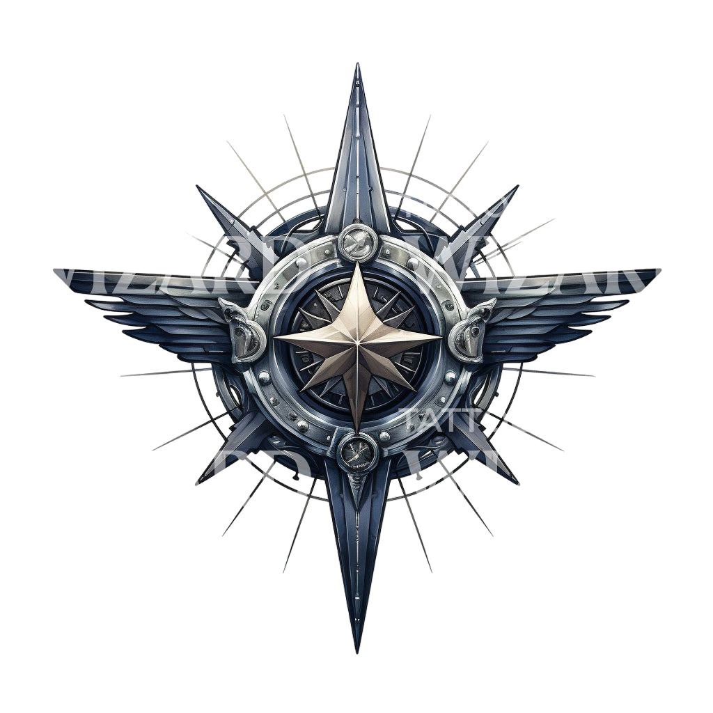 Neo Traditional Airforce Symbol Tattoo Design