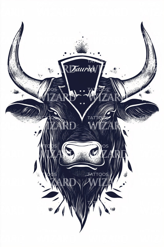 Taurus Bull Sigil Tattoo Design