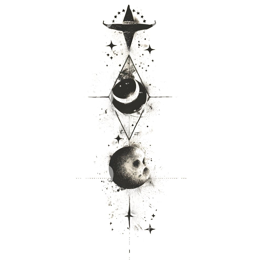 Taurus Planet Alignment Tattoo Design