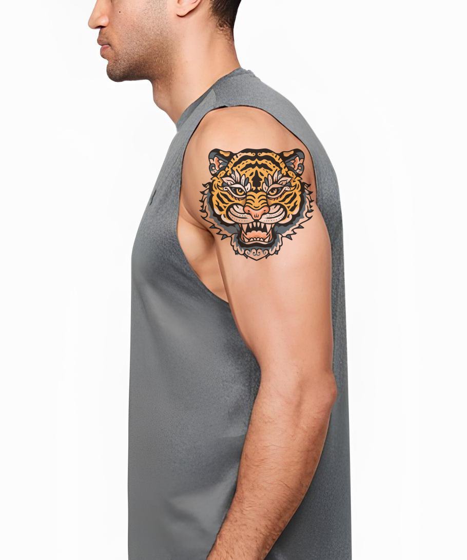 Fierce Roaring Tiger Tattoo Design