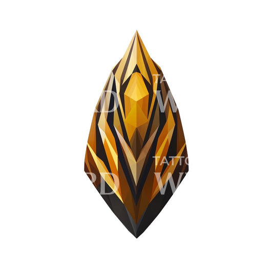 Tiger Eye Gemstone Tattoo Design