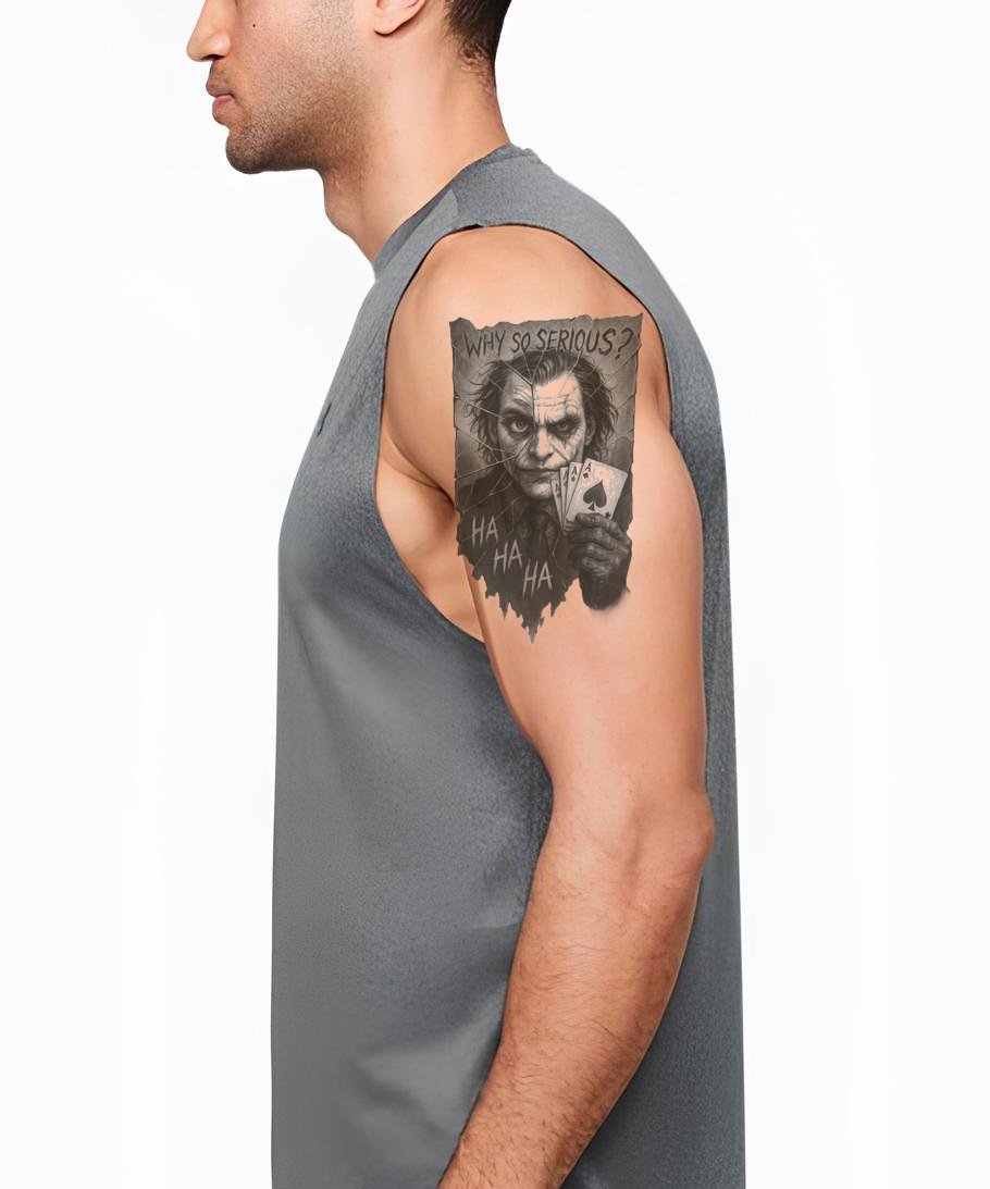 Torn Joker Skratt Tatuering Design