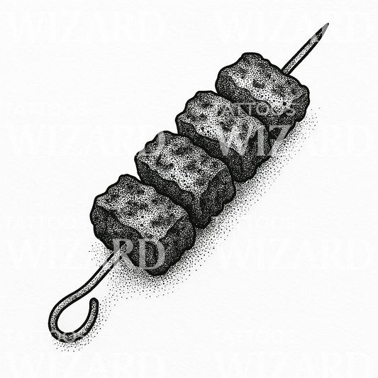 传统土耳其烤肉串点画纹身设计