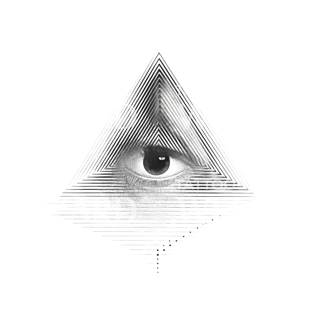 Triangle Eye Optical Illusion Tattoo Design