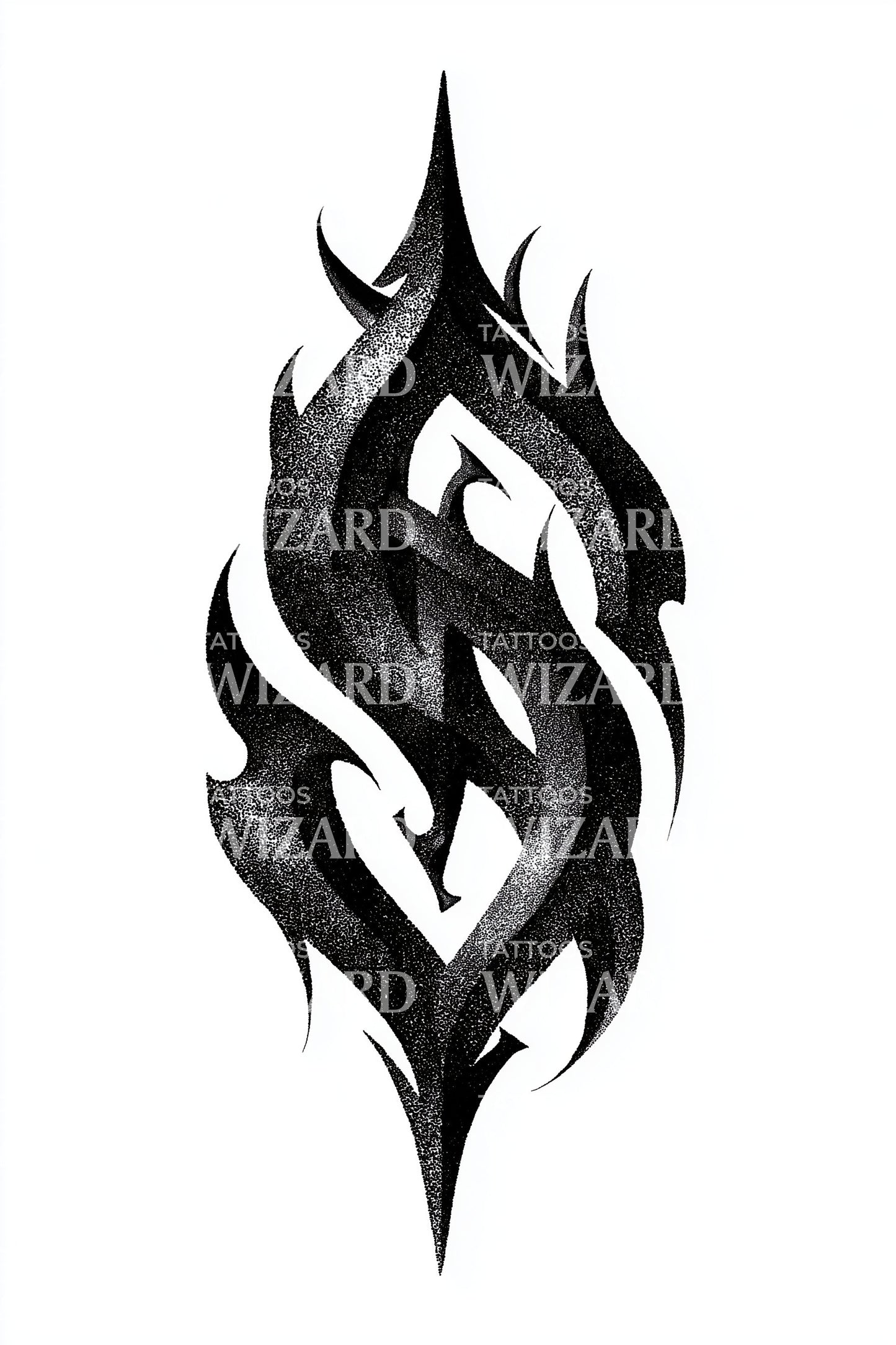 Tribale Vlam Sigil Tatoeage Ontwerp