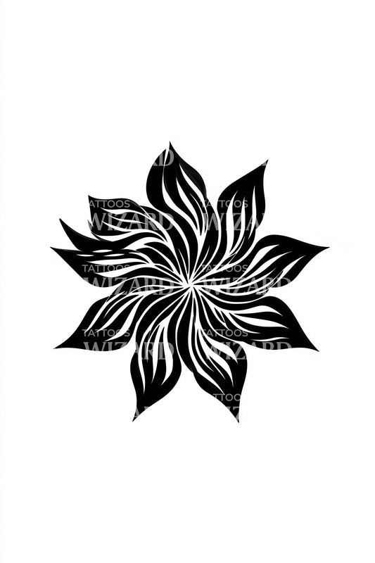 部落花漩涡纹身设计