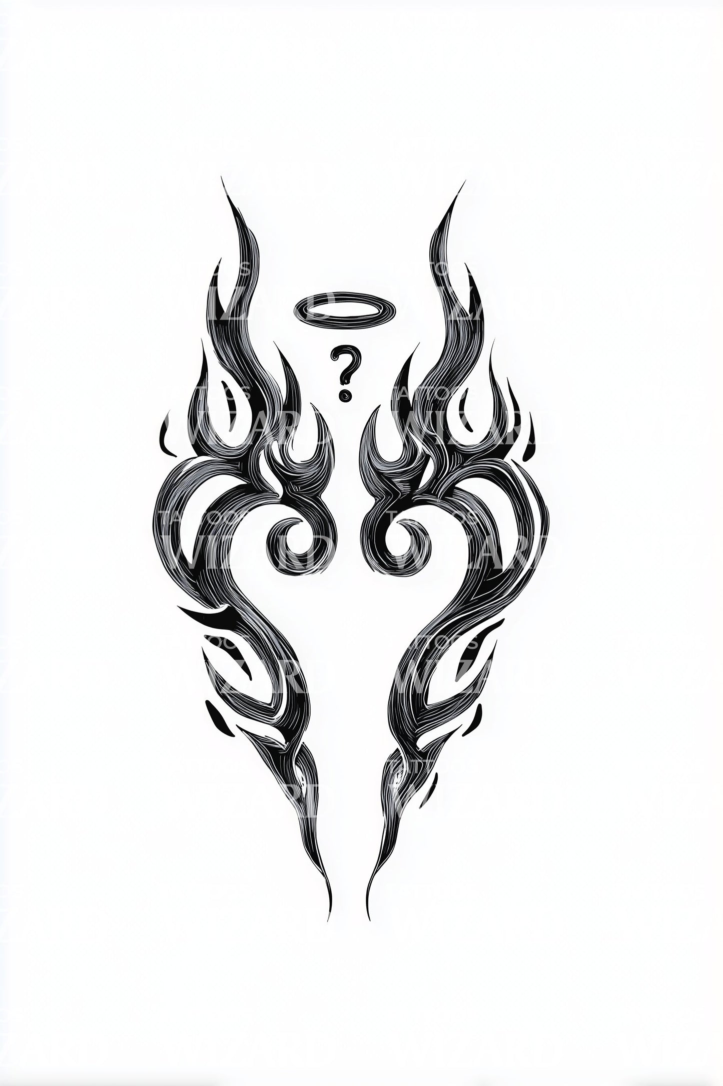 Tribal Halo Totem Tattoo Design