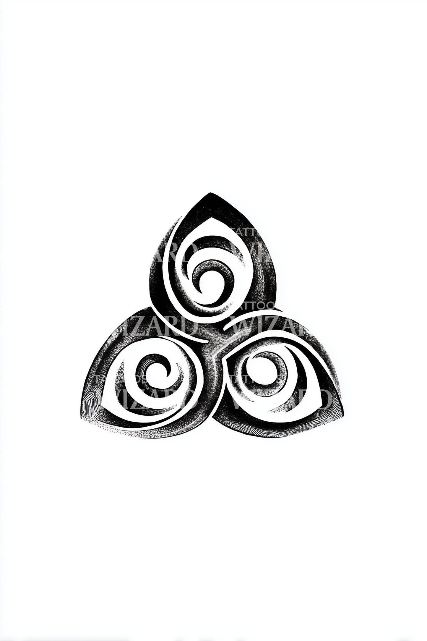 Tredobbelt Spiral Triskelion Tatoveringsdesign