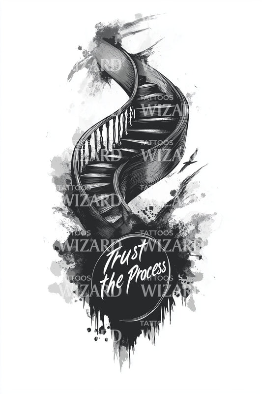 Trust Process Spiral Tattoo Design