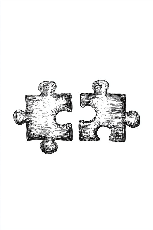 Twin Puzzle Pieces Symbol Tattoo Idea