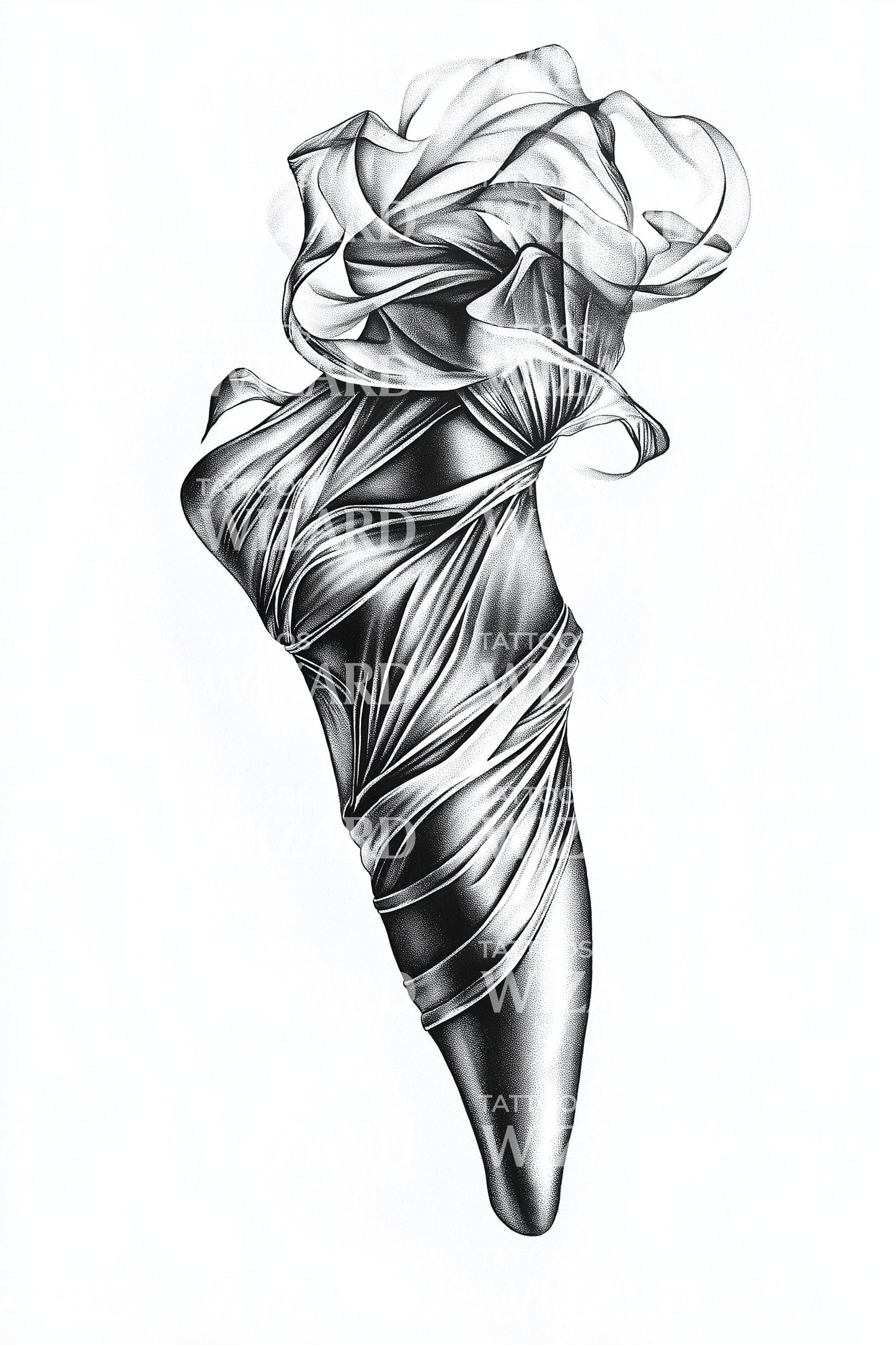Twisted Ribbon Abstract Tattoo Design