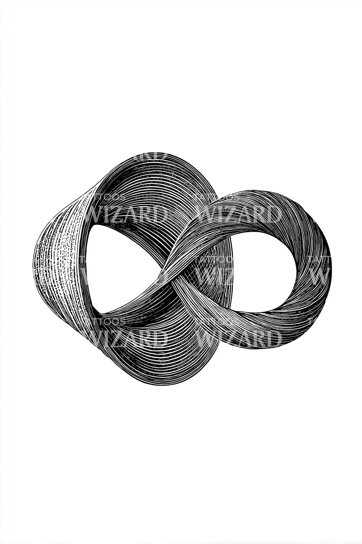 Twisted Ribbon Infinity Tattoo Design