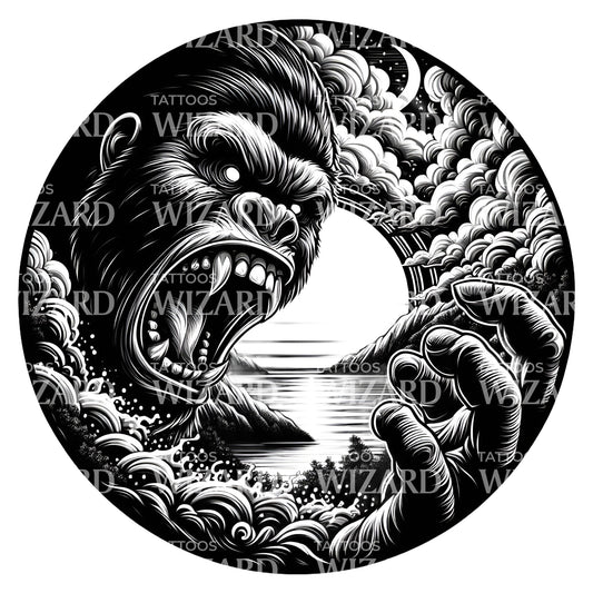 Kong In The Kingdom Tattoo Design
