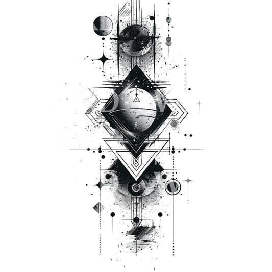 Cosmic Symbols Halfsleeve Tattoo Design