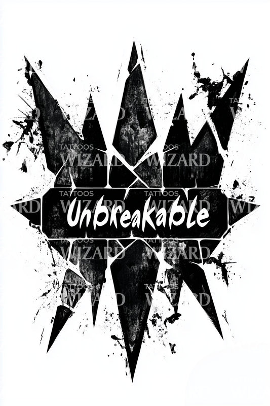Unbreakable Shattered Star Tattoo Design