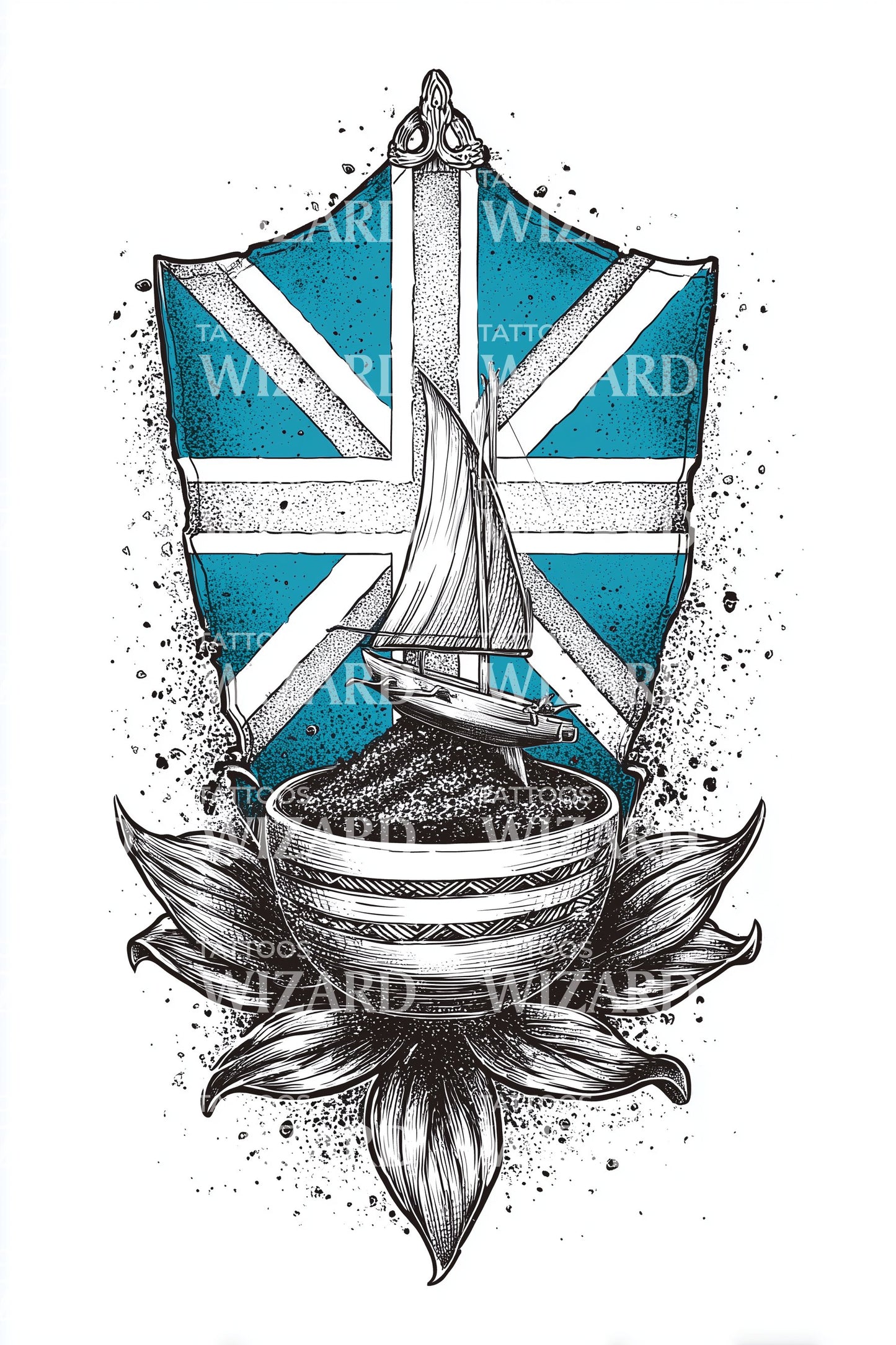 United Kingdom Nautical Crest Tattoo Idea