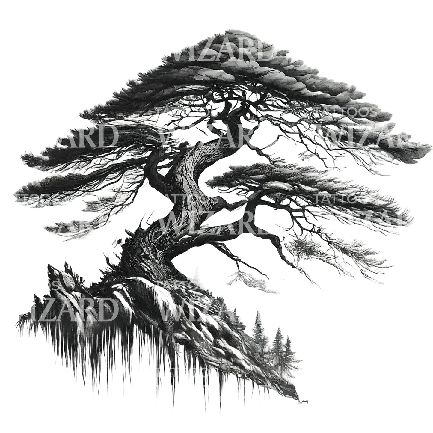Lone Pine Tattoo Design