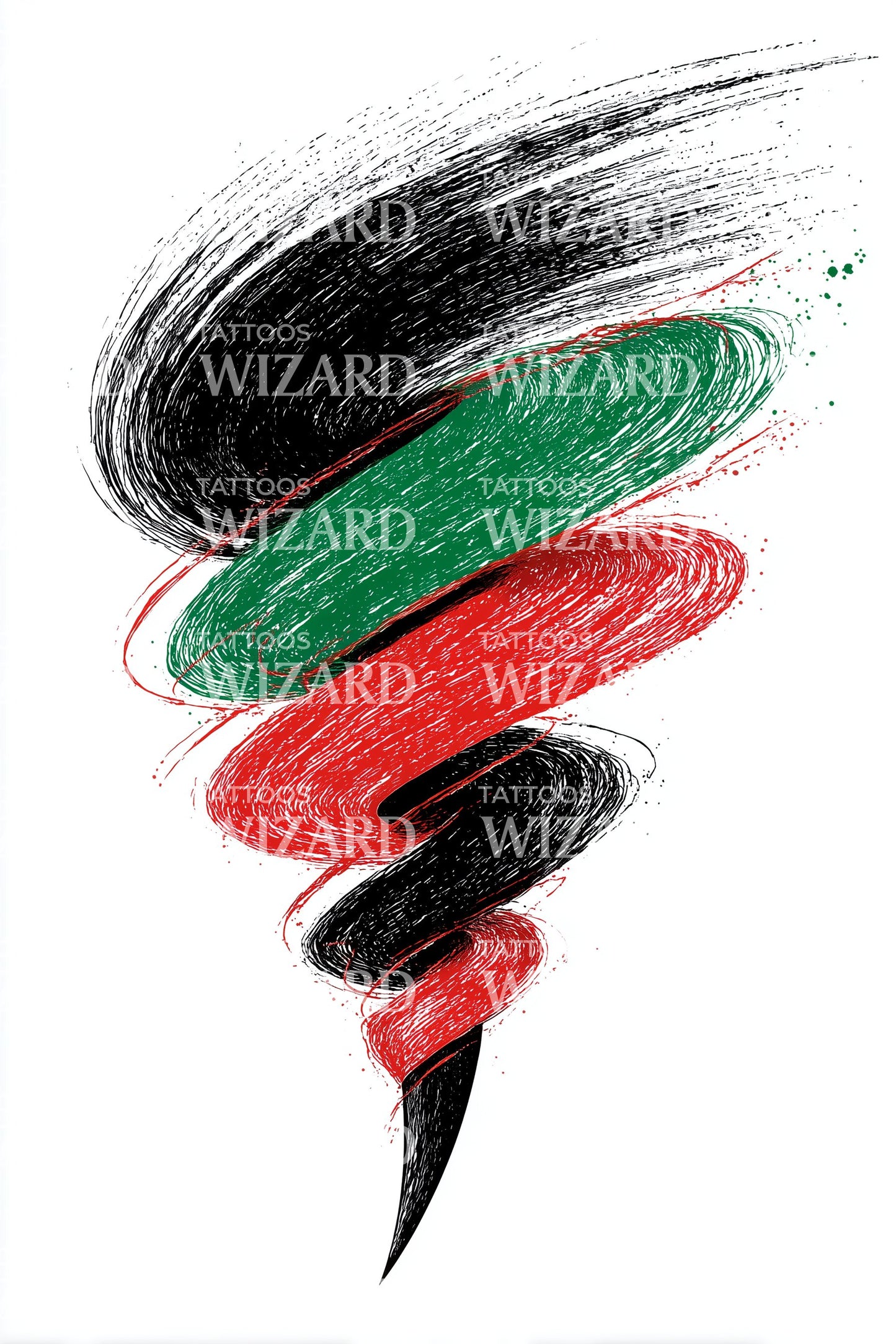 Vanuatus Tornado Spiral Tatoveringsdesign