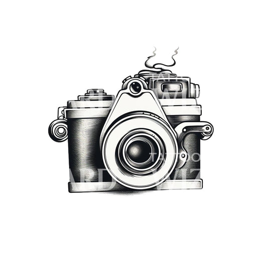 Vintage Camera Tattoo Design