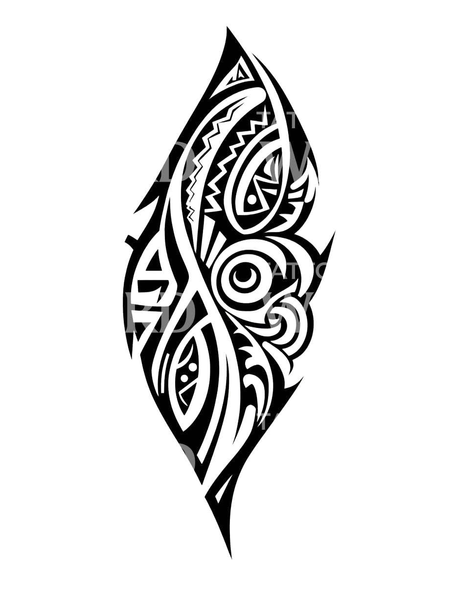 Warrior Tribal Symbol Tattoo Design
