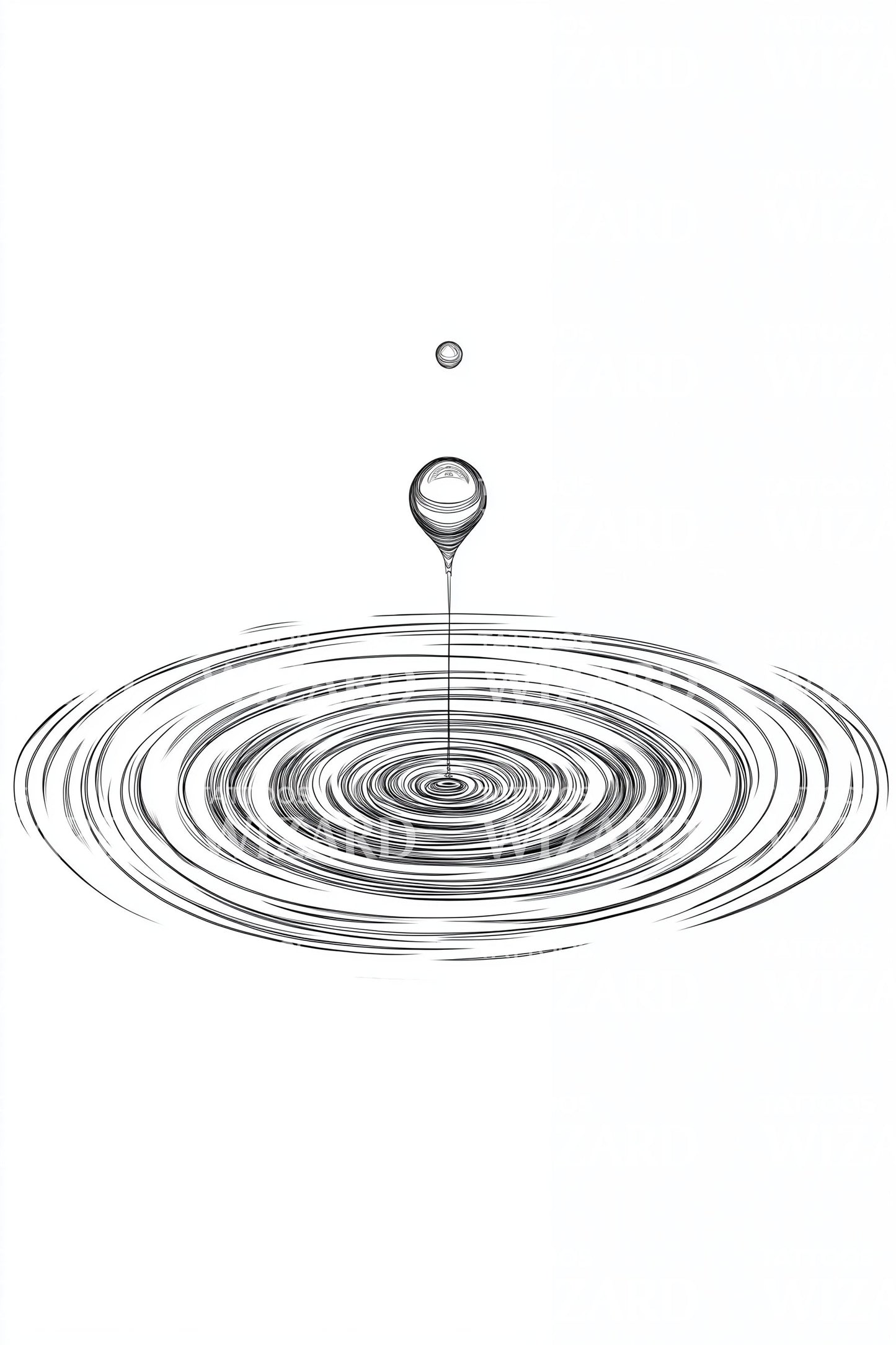 Water Drop Ripple Tattoo Idea