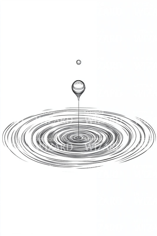 Water Drop Ripple Tattoo Idea