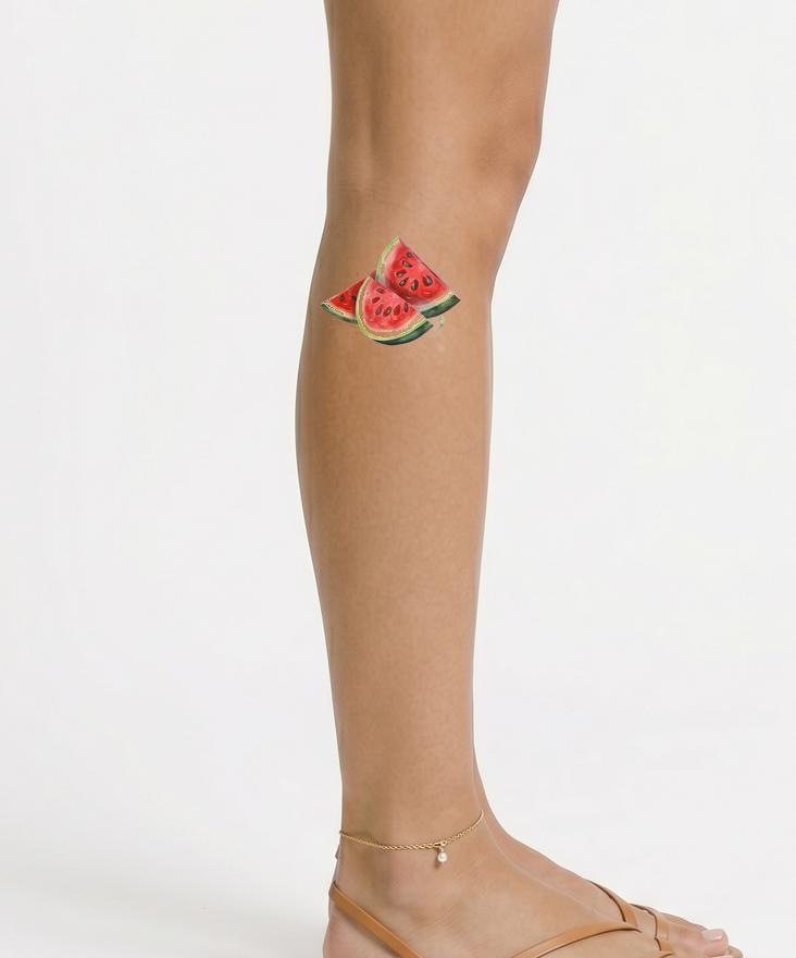 Watercolor Watermelon Tattoo Design