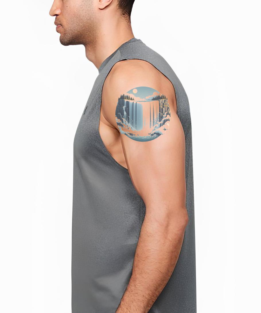 Ideia de Tatuagem de Cascata de Inverno
